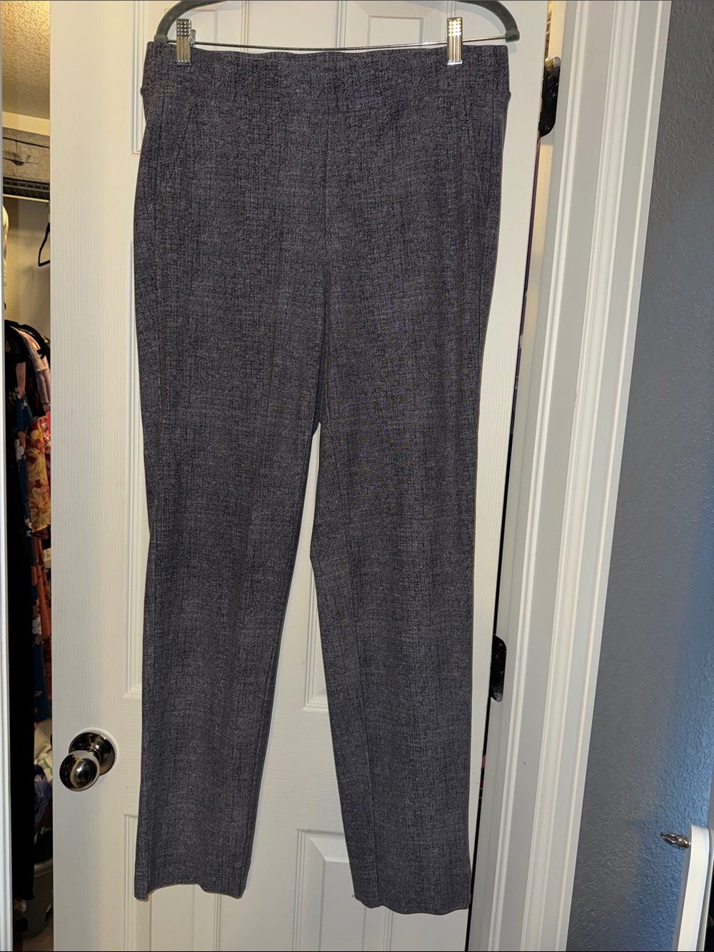 torrid Charcoal Gray Textured Straight-Leg Trousers